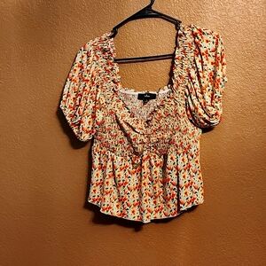 Lulu's Green Floral large top